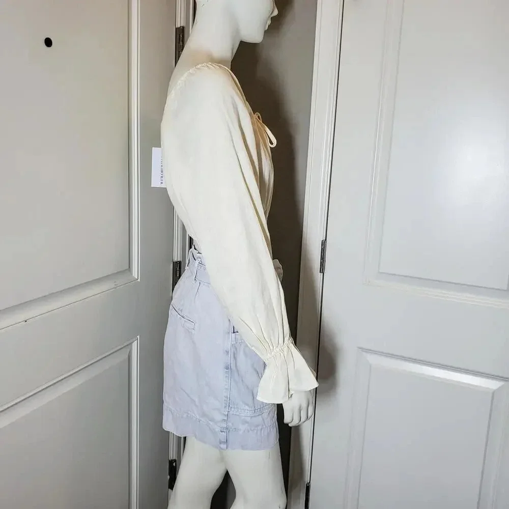 Anthropologie Pilcro and the Letterpress Slim Boyfriend Paperbag Shorts Size 28 - Picture 12 of 15